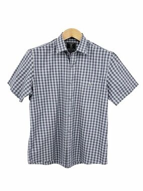 Maker & Company Men's Plaid Check Button Down Shirt Short Sleeve Large